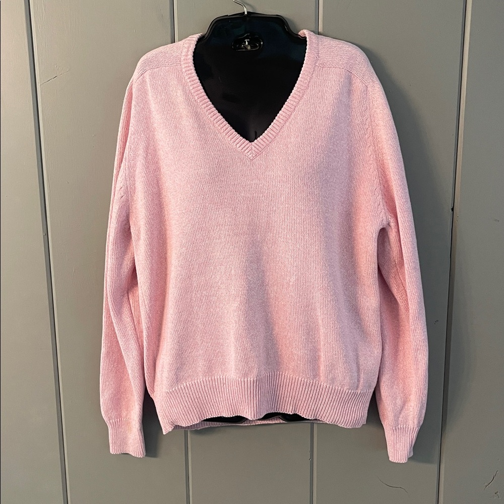 Pringle of Scotland Sweater V-Neck Pink Preppy Old Money Clean Girl Minimalist